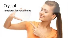  Presentation with white gold picture of wedding - PPT theme with pointing at white blank card background and a white colored foreground