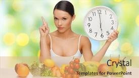  Presentation with green lights - Audience pleasing PPT theme consisting of pointing finger up and warning backdrop and a coral colored foreground