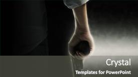  Presentation with gun - Cool new slide set with pointing gun with a finger backdrop and a dark gray colored foreground