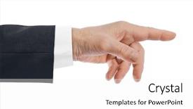  Presentation with background - PPT layouts consisting of pointing hand isolated on white background and a white colored foreground