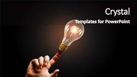  Presentation with light bulb graduation cap - Theme enhanced with pointing light bulb mixed media background and a black colored foreground