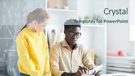  Presentation with teacher lesson plan - Cool new slide set with pointing out mistakes in essay backdrop and a sky blue colored foreground