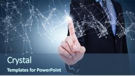  Presentation with outsourced based section - Slide deck consisting of pointing something up against purple background and a  colored foreground