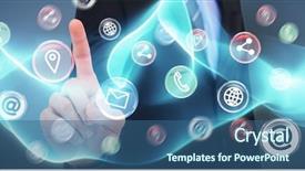  Presentation with outsourced based section - Audience pleasing PPT layouts consisting of pointing something up against purple backdrop and a ocean colored foreground