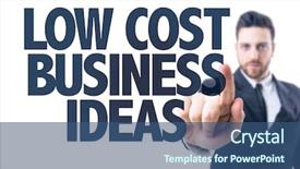  Presentation with cost - PPT theme featuring pointing the text low cost background and a ocean colored foreground