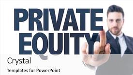  Presentation with equity - Audience pleasing PPT layouts consisting of pointing the text private equity backdrop and a white colored foreground