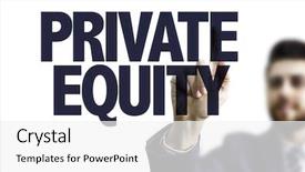  Presentation with equity - Theme with pointing the text privaty equity background and a white colored foreground