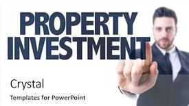  Presentation with property - PPT theme consisting of pointing the text property investment background and a white colored foreground