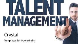  Presentation with talent - PPT layouts having pointing the text talent management background and a white colored foreground