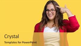  Presentation with great idea - Slides consisting of pointing to head with one background and a yellow colored foreground