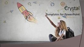  Presentation with star - PPT theme enhanced with pointing to the stars background and a light gray colored foreground