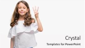  Presentation with number - Colorful PPT layouts enhanced with pointing up with fingers number backdrop and a  colored foreground