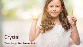  Presentation with activity graph showing an earthquake - Audience pleasing PPT theme consisting of pointing up with fingers number backdrop and a lemonade colored foreground