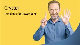  Presentation with elegant - Amazing presentation having pointing up with fingers number backdrop and a  colored foreground