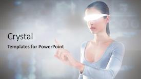  Presentation with virtual - Amazing PPT theme having pointing while using virtual video backdrop and a light gray colored foreground