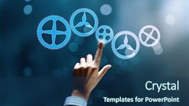  Presentation with human small intestine anatomy - Slides having pointing with finger at gears background and a  colored foreground