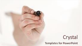  Presentation with marker - Presentation theme having free power points - marker is in the man's background and a lemonade colored foreground