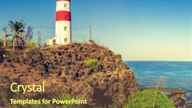  Presentation with caves - Theme enhanced with points interest - pointe aux caves also known background and a tawny brown colored foreground