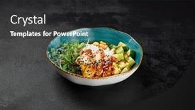  Presentation with minimal - Slide deck with poke-bowl-with-eel background and a  colored foreground