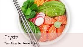  Presentation with salmon fish - PPT layouts enhanced with poke-bowl-with-salmon background and a lemonade colored foreground