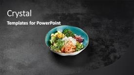  Presentation with prawn - Slides featuring poke-bowl-with-shrimps background and a dark gray colored foreground