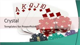  Presentation with poker chips - Amazing theme having poker a diamond royal flush backdrop and a lemonade colored foreground