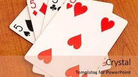  Presentation with poker - Presentation theme having poker cards background and a coral colored foreground