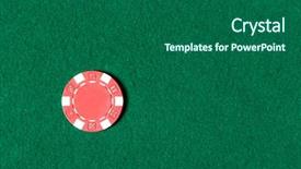  Presentation with set of poker chip - Beautiful presentation theme featuring poker chip on the green backdrop and a dark gray colored foreground