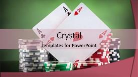  Presentation with bridge playing cards - Amazing PPT layouts having poker chips and playing cards backdrop and a lemonade colored foreground