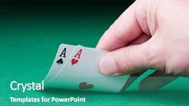  Presentation with texas holdem - Cool new presentation theme with poker chips green felt table - pocket aces in texas holdem backdrop and a  colored foreground