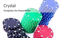  Presentation with poker chips - Slides having poker chips on white background background and a white colored foreground