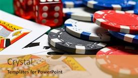  Presentation with gambling - Slides having poker-chips-playing-cards background and a yellow colored foreground