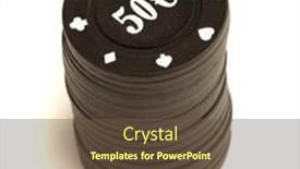  Presentation with poker chips - Theme consisting of poker chips background and a tawny brown colored foreground