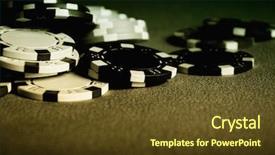  Presentation with poker chips - Cool new PPT layouts with poker chips backdrop and a tawny brown colored foreground