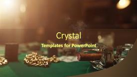  Presentation with poker chips - Slides having poker-concept-cards-and-chips background and a tawny brown colored foreground