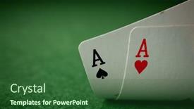 Presentation with poker - Colorful theme enhanced with poker concept backdrop and a forest green colored foreground