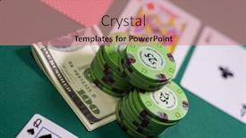  Presentation with poker - PPT theme having poker-game-at-the-casino background and a coral colored foreground