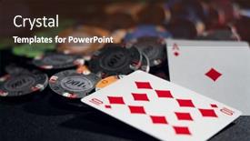  Presentation with gambling - Audience pleasing slide deck consisting of poker-game-at-the-casino backdrop and a tawny brown colored foreground