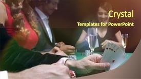  Presentation with poker - PPT layouts enhanced with poker hand of ace background and a tawny brown colored foreground