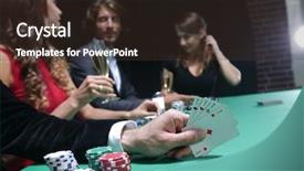  Presentation with poker - Slide deck consisting of poker hand of ace background and a tawny brown colored foreground
