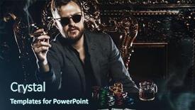  Presentation with roulette - Presentation consisting of poker in a casino gambling background and a  colored foreground