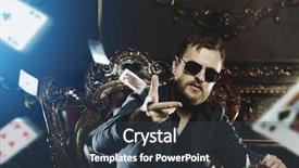  Presentation with roulette - Slide deck having poker in a casino gambling background and a  colored foreground