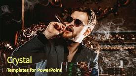  Presentation with playing cards - Slide deck featuring poker in a casino gambling background and a wine colored foreground