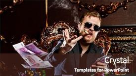  Presentation with roulette - Cool new slides with poker in a casino gambling backdrop and a tawny brown colored foreground