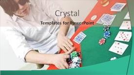  Presentation with poker - Amazing theme having poker player going all in after the flop backdrop and a coral colored foreground