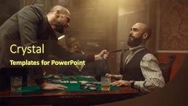  Presentation with poker - PPT layouts having poker-player-grabbed-his-opponent background and a tawny brown colored foreground