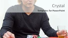  Presentation with thought - Slide deck featuring poker-player-in-deep-thought background and a cool aqua colored foreground