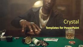  Presentation with poker chips - Cool new PPT layouts with poker-player-takes-chips backdrop and a tawny brown colored foreground