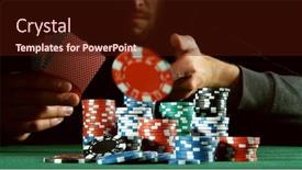  Presentation with poker - Presentation consisting of poker-player-throwing-red-chip background and a wine colored foreground