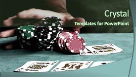  Presentation with poker - Presentation enhanced with royal flush - poker player background and a tawny brown colored foreground